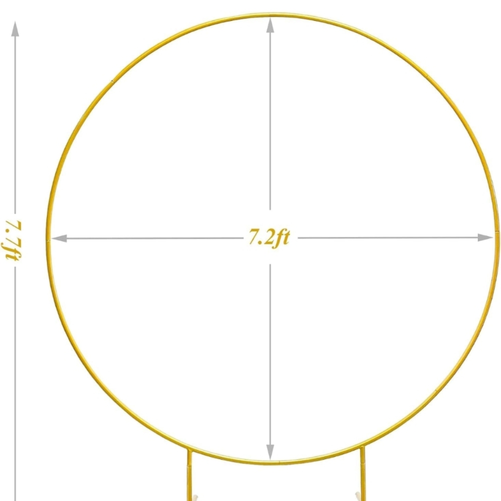 Gold Metal Circle Backdrop Stand